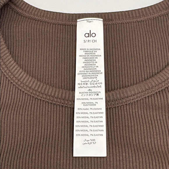 ALO Yoga Expresso Ribbed Modal Long Sleeve Size S (4-6) NWT - Picture 6 of 8